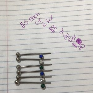 Industrial bars with one gem ball